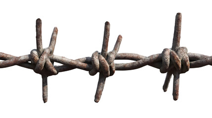 Barbed wire fence isolated on transparent background barbed wire fence png