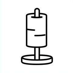 Obraz premium Simple Line Drawing Of A Paper Towel Holder