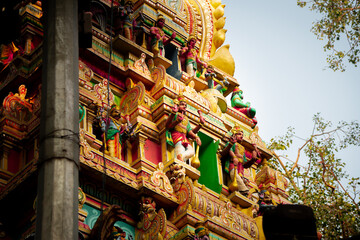 South Indian Temples Intricate Old Gopuram Architecture in Malleshwaram Bangalore