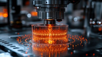 Laboratory sonicator creating cavitation patterns