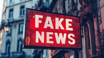 Cartel que alerta de fake news