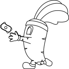 Carrot Runner Running Sports Vector Graphic Art Illustration