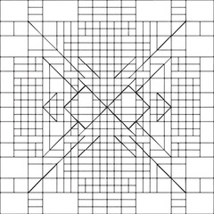 Seamless linear pattern with thin poly lines, polygons and. Abstract geometric texture with crossing thin lines. Stylish background in gray and white colors.