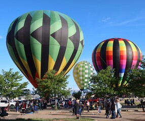 Hot air balloon launch, Erie, Colorado