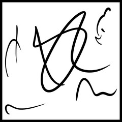 hand drawn striped pattern. Black and white. Design elements drawn strokes (the effect of gel pens)