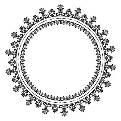 Damask Round Wreath circular round ornament floral Abstract pattern, Classic Victorian traditional style, illustration Vintage Design, Floral frames, Mandala, Antique, Moroccan frame