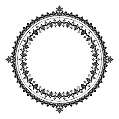 Damask Round Wreath circular round ornament floral Abstract pattern, Classic Victorian traditional style, illustration Vintage Design, Floral frames, Mandala, Antique, Moroccan frame