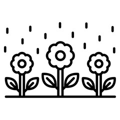 식물 꽃 물주기 아이콘