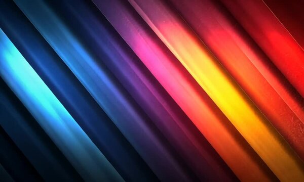 A vibrant abstract background with diagonal stripes in gradient colors.