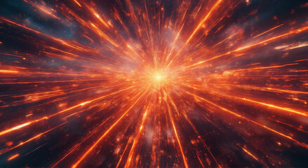 the effect of movement of radially blurred lines of LightSalmon color in space