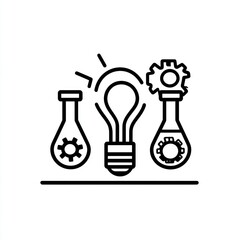 Innovative Ideas Gears Lightbulb Science Engineering Process