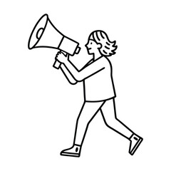 businessman with megaphone