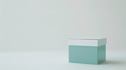 Fototapeta premium Beautiful isolated gift box sitting alone on clean white background. Waiting to be opened and bring joy, the gift box with its neat appearance being an attractive item for various occasions like birth