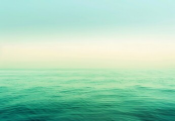 Obraz premium A gentle green-to-aqua gradient, exuding calm and vitality