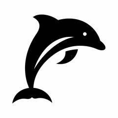 Dolphin Silhouette Vector Design.