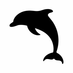 Dolphin Silhouette Vector Design.