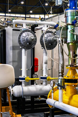 A complex industrial system, for gas or fluid handling. System for autonomous and backup gas supply...