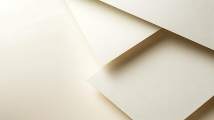 Abstract Beige Paper Layered Geometric Design