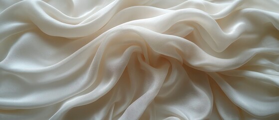 Obraz premium Elegant White Silk Fabric Texture.