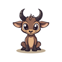 Obraz premium Cute mascot antelope vector design 