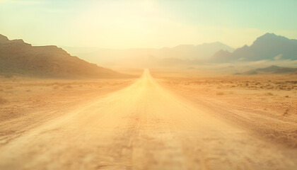 Naklejka premium Vintage Style Road through Countryside