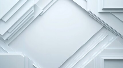 Obraz premium Abstract White Geometric Shapes Design Background