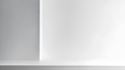 Minimalist White and Gray Corner Wall Display