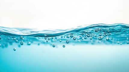 Clear Water Surface with Bubbles.