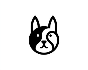 dog face logo vector illustration