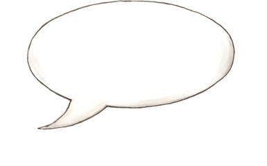 Blank Speech Bubble on transparent background.