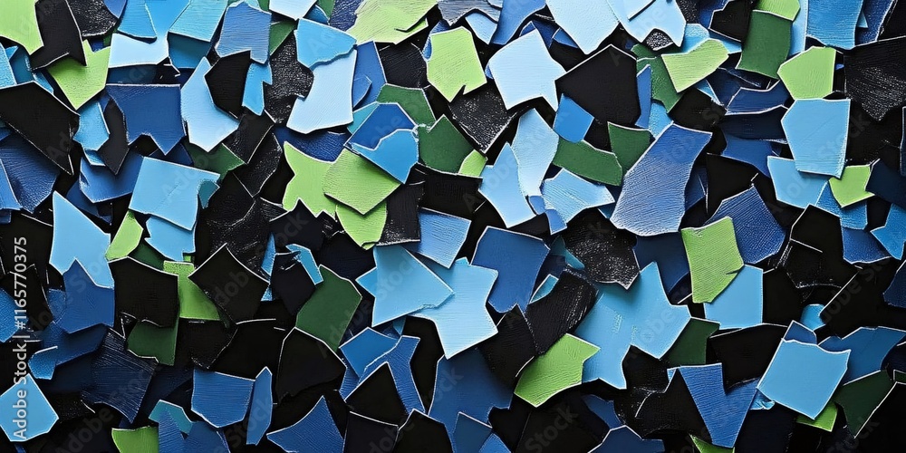 Fototapete Irregular colorful shapes are creating an abstract textured background, ideal for graphic design projects