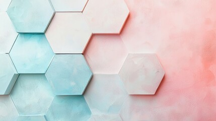 Geometric hexagonal pattern design digital art abstract modern colorful background conceptual representation