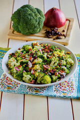broccoli salad with red onion