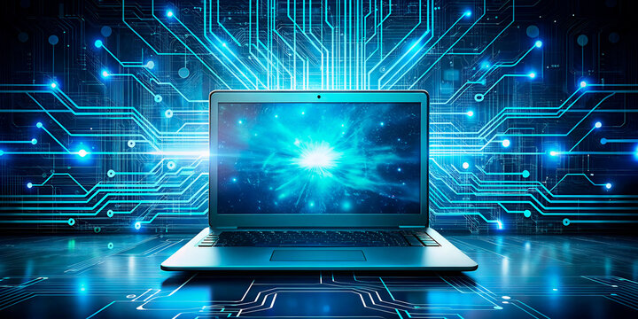 laptop with code - Powered by Adobe