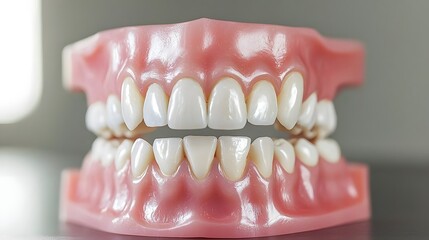 Obraz premium Close up view of a dentist explaining various dental procedures and treatments to a patient while sitting in a dental chair in a professional dental office or clinic setting
