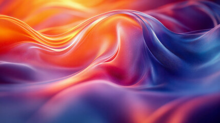 Obraz premium Vibrant swirls of colorful light, blending seamlessly in an abstract design resembling flowing cosmic waves