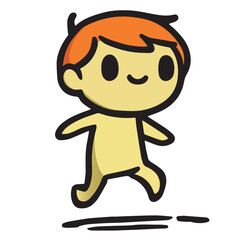 Adorable child character running with joyful energy and vibrant colors. Perfect for kids’ projects, educational materials, or playful designs. High-quality illustration for versatile creative use.