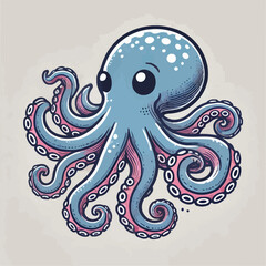 Fototapeta premium cute octopus illustration