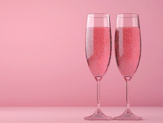 Valentine's Day Sparkling Ros Champagne Pink Drinks Celebration Festive