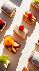 A Delectable Array of Exquisite Miniature Desserts - A Culinary Masterpiece of Sweet Treats