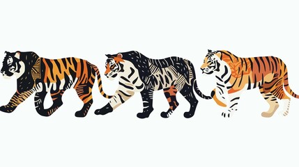 Dynamic Set of Abstract Tigers Walking in Isolation