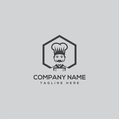 restaurant, cafe vector logo. chef or cuisine, cooking, cookery icon
