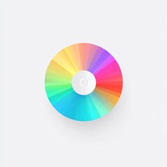 A circular color wheel displays vibrant hues