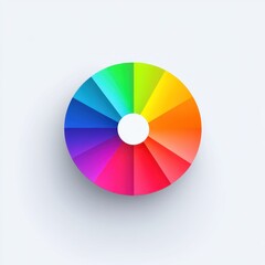 Obraz premium A vibrant circular color wheel displays a spectrum of hues