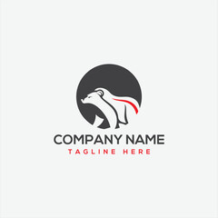 Bear silhouette logo with vector design