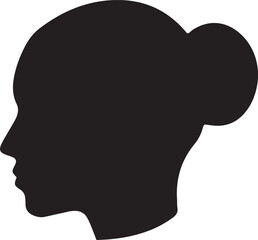 silhouette of a person with a head