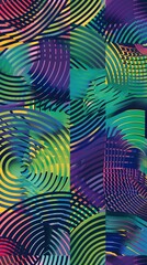 Abstract design featuring swirling patterns and vibrant colors for visual appeal.