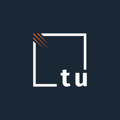 initial monogram logo with square style design.	