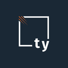 initial monogram logo with square style design.
