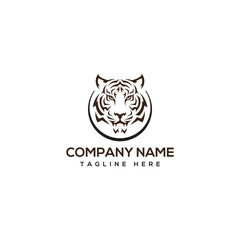 Tiger head logo.Siberian tiger icon. Vector illustration